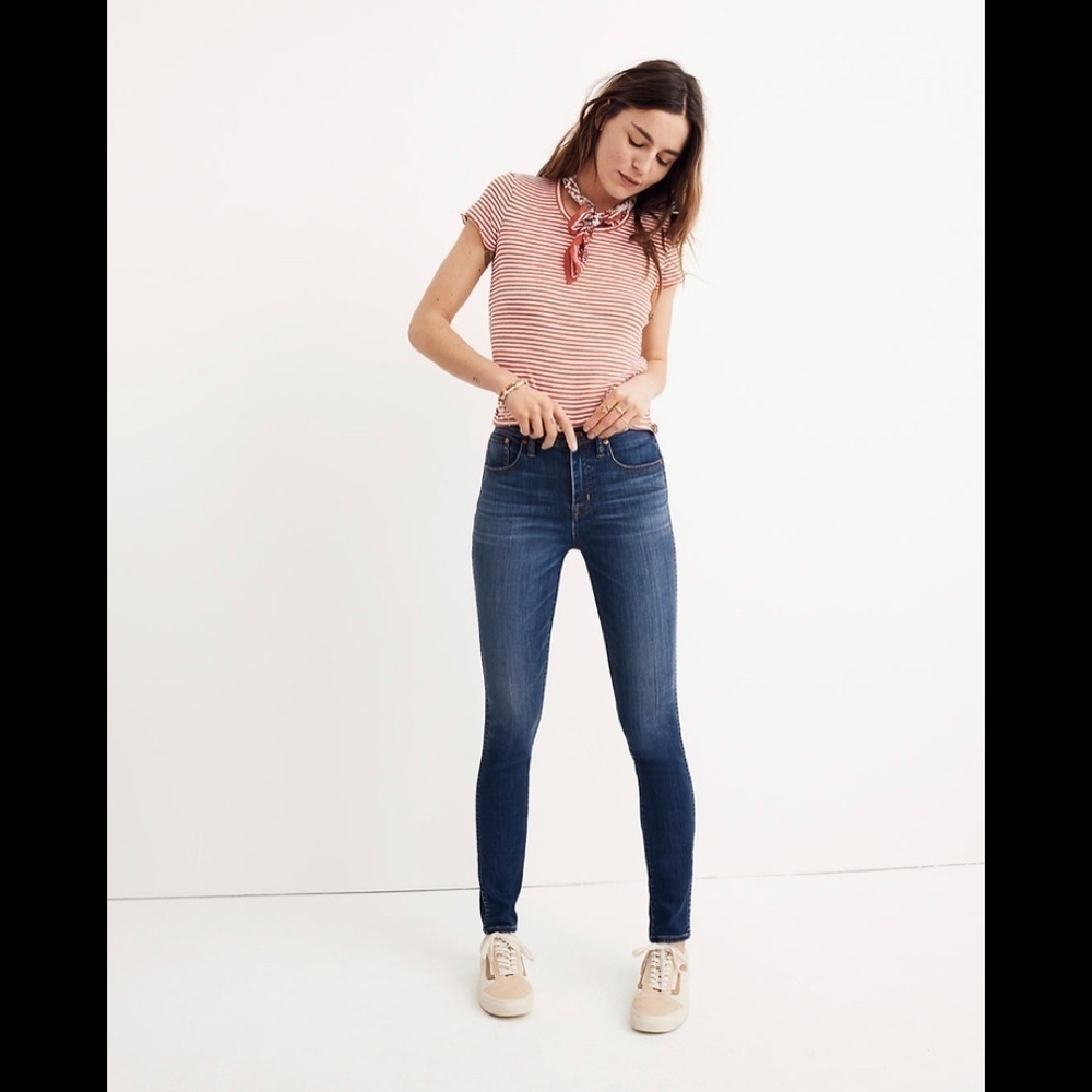 Madewell 10in high rise skinny denim jeans